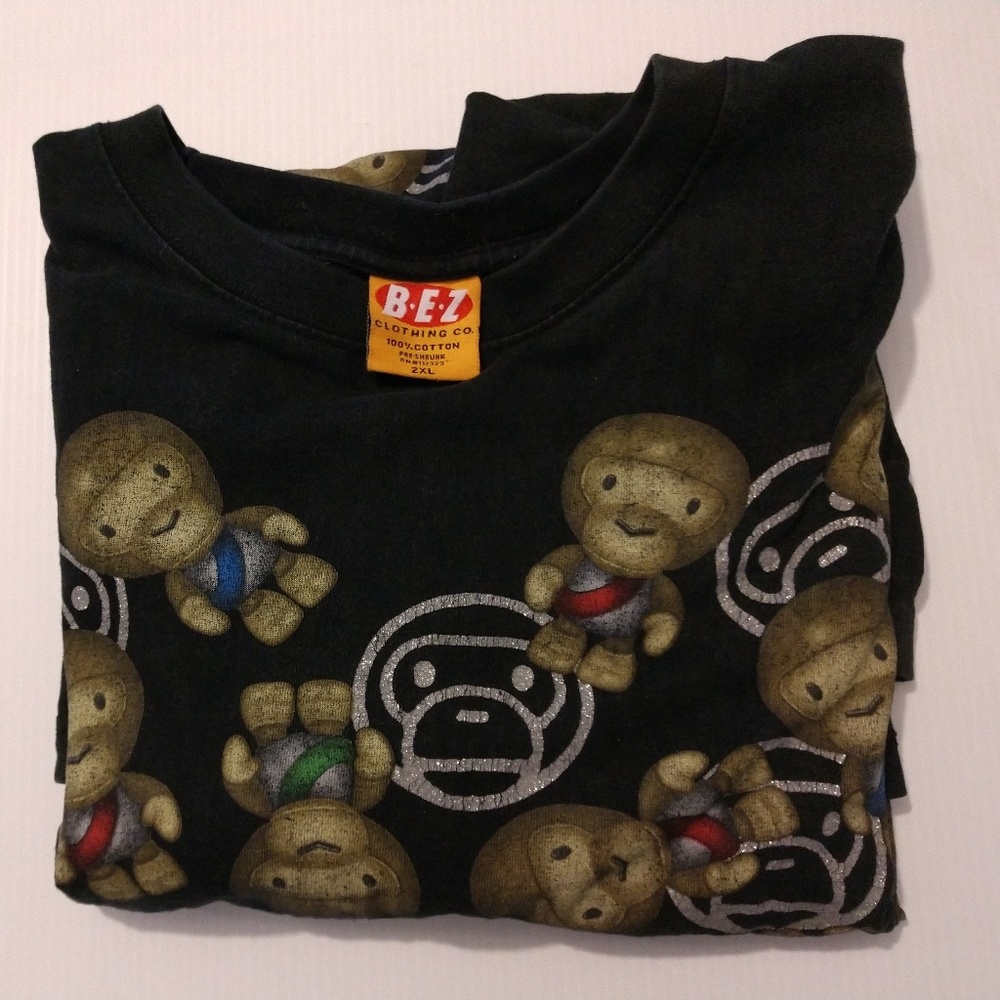 BEZ Clothing T-Shirt Black with Monkey Heads